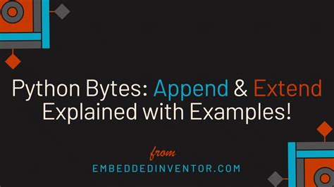 From bytes python.  This method allows you to append items from a bytes o...
