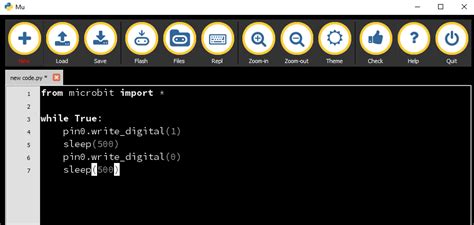 From microbit import. write_digital (0) # turn pin0 (and the LED) off sleep (500) # delay f...