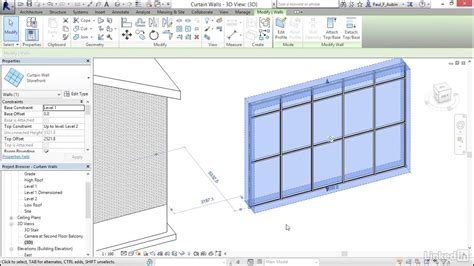 From where we can find the curtain wall in revit.  To create a linear ...