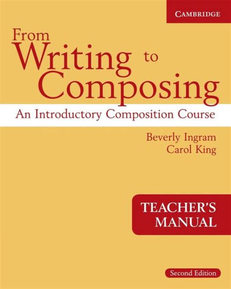 From writing to composing teachers manual by beverly ingram. - A study guide of israel historical and geographical.