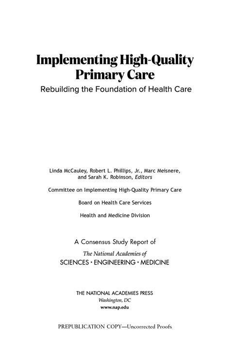 Front Matter Implementing High-Quality Primary Care: …