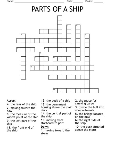Front Part Of A Ship Crossword