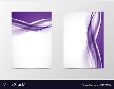 Front and back smooth design flyer template Vector Image