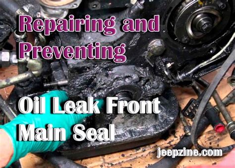 Front main seal stop leak.  Design processes, coordinate across teams, and communicate with cu...