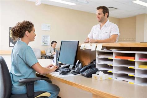 Front office medical receptionist jobs. The primary role of a receptionist is to perform administrative and coordination tasks at the front desk of an office or work department. Greeting guests and customers and answering phones are core responsibilities. In these roles, the rece... 
