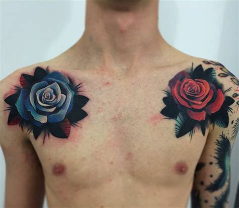 Front shoulder tattoos for guys. Shoulder tattoos are popular among both men and women, offering a variety of designs such as powerful animal symbols for men and delicate floral patterns for women. Social media platforms like Instagram and Pinterest play a significant role in inspiring people with various shoulder tattoo ideas that carry personal meanings or cultural ... 
