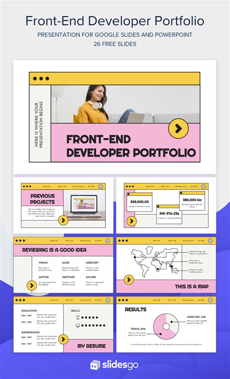 FrontEnd Developer Portfolio Google Slides & PPT template