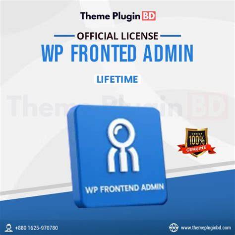 Frontend admin plugin.  No coding required.  Want to change the appearance and c...
