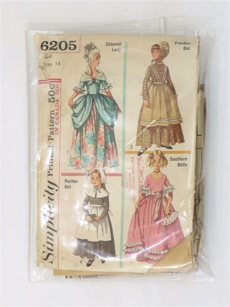 Frontier Colonial Dresses Pattern Simplicity by PatternMatters