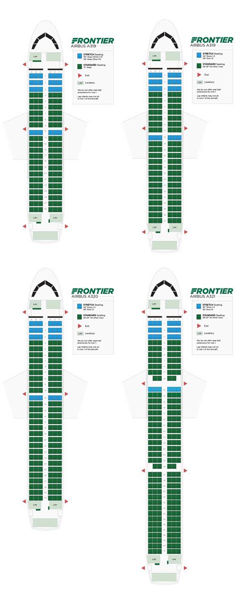 For your next Frontier flight, use this seating chart to get the most comfortable seats, ... Frontier Seat Maps. Overview; Planes & Seat Maps. Airbus A319 (319) Layout 1;