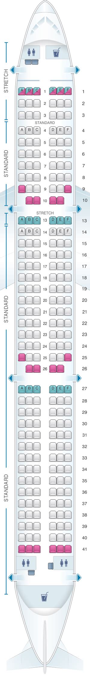 Frontier airlines plane seating chart. Standard Seating. Our standard seats are located at the back and middle of the plane and come with standard legroom and space. Note: If you do not select a seat at booking or check in, you will be randomly assigned a seat from the remaining selection. We'll try to keep your party together, but the only way to ensure that you'll sit together is ... 