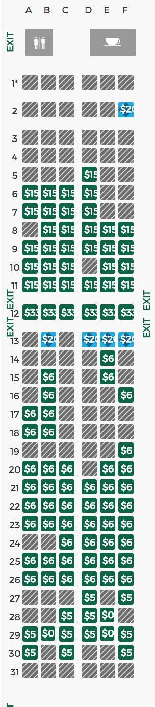 Submitted by SeatGuru User on 2018/05/21 for Seat 16c. There are two rows of emergency exit seats, rows 16 and 17. Plenty of legroom in both but instead of limited recline for row 16, there is NO recline at all for seats in row 16, so you will sit up straight for the full journey. Entertainment system is changing.. 