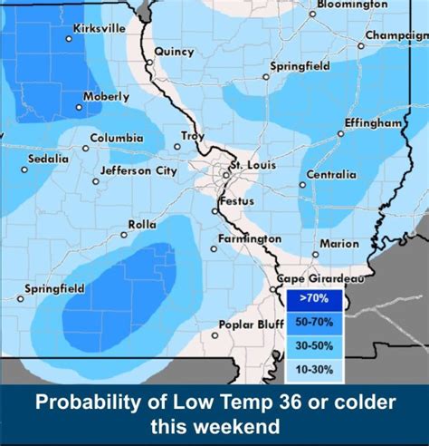 Frost likely Sunday near Missouri's Ozarks and other low-lying areas