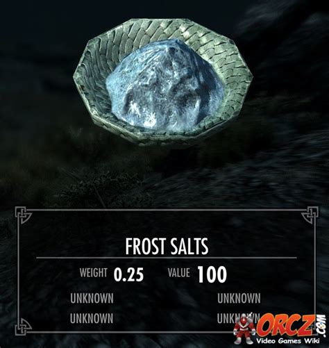 Frost salts skyrim. Things To Know About Frost salts skyrim. 