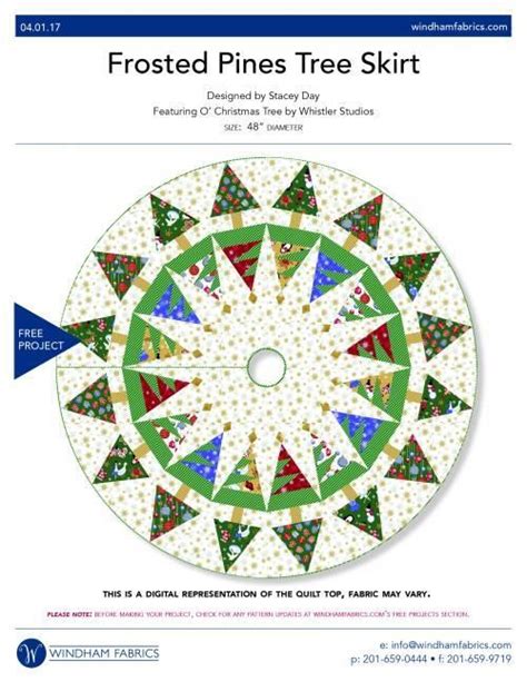 Frosted pines quilt pattern free.  Windham Fabrics Frosted Pines Tree Skirt - Downloadable PDF...