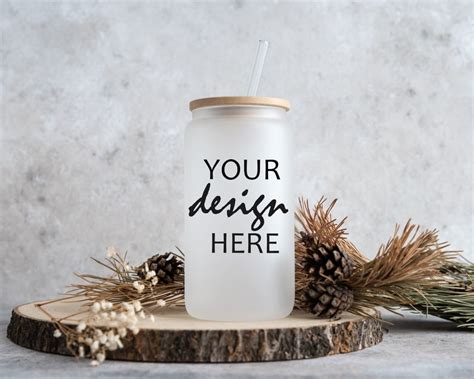 Frosty Glass Can - Etsy