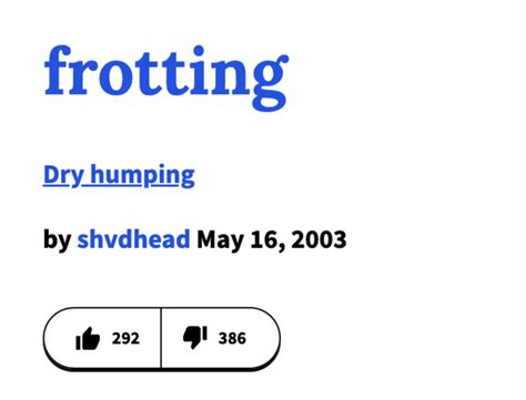 Frotting meaning dictionary
