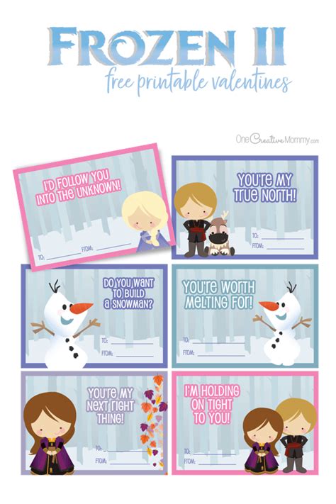 Frozen 2 Valentines - Free Printable