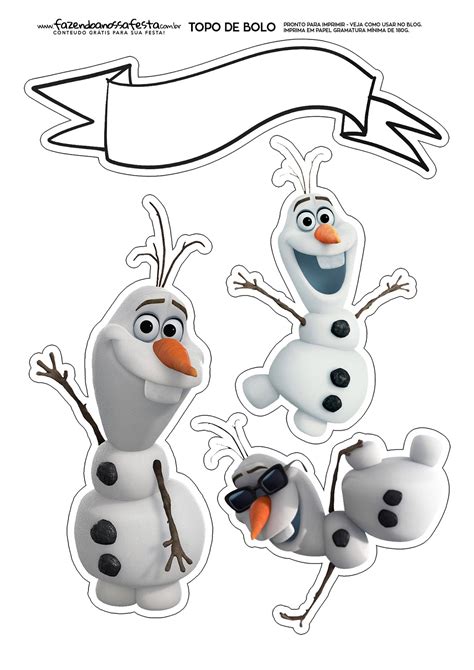 Frozen Cake toppers Printable Frozen Cake Ideas Olaf Cake Template Olaf