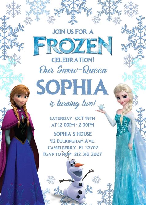 Frozen Invitations Template Free Database