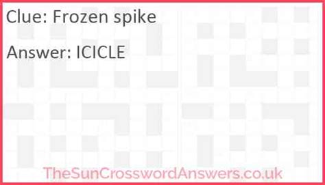 Frozen Spike On A Tree Crossword