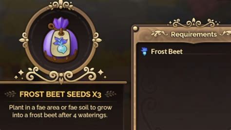 Frozen beet fae farm. Fae Farm was released on September 8, 2023. DLCs are planned to be released between December 2023 and June 2024. "Escape to the fairytale life of your dreams in Fae Farm, a farm sim RPG for 1-4 players. Craft, cultivate, and decorate to grow your shared homestead—and use spells to explore the enchanted island of Azoria! 