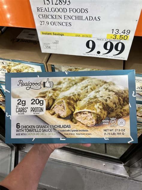Frozen enchiladas costco. THE REAL GOOD FOOD CHICKEN ENCHILADAS. Posted by Emily Pham on April 16, 2021. This product comes from the Garden Grove, California location. Please note that each location carries different items so it may not be sold at your local Costco and some items are only sold for a limited time . Products also rotate throughout the year to make room ... 