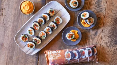 Frozen kimbap. When you’re ready to eat, the Kimbap rolls microwave in just two minutes, then are ready to eat. Trader Joe’s Kimbap is also vegan, and at just $3.99 per package, it’s easy … 