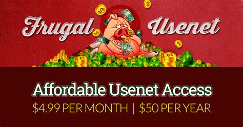 Frugal usenet. Frugal Usenet - Yearly Unlimited Subscription $50.00 Per Year Includes Access To Our Main Servers & Bonus EU Server PLUS 300 GB High Retention Blocknews Account Included With Every Payment! Frugal Usenet - Yearly Unlimited Subscription w/ Blocknews Upgrade $55.00 Per Year Includes Access To Our Main Servers & Bonus EU Server … 