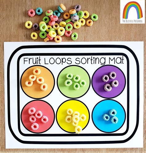 Fruit Loop Sorting Mat in 2021 Sorting mats, Spring learning