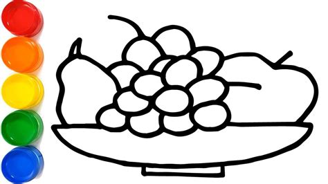 Fruit Plate Drawing Drawing for Kids & Toddlers Easy Drawings