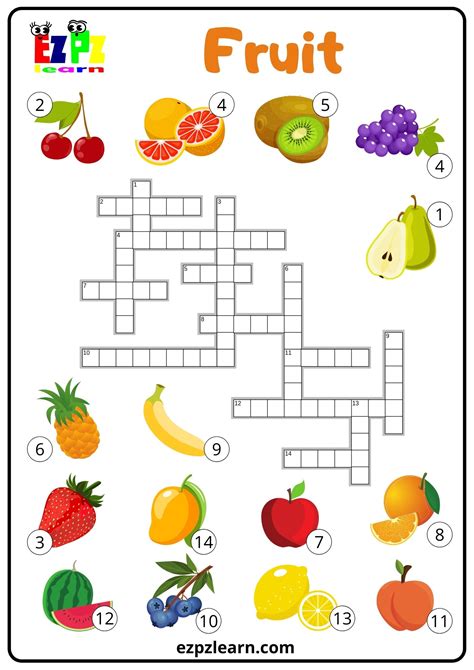 Fruit bar fruit crossword. Things To Know About Fruit bar fruit crossword. 