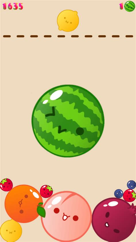 Merge Fruit is a challenging puzzle game. Combine identical fruit like grapes and lemons to create larger types. The goal is to prevent your growing pile from reaching the line at the top of the screen. Game Controls. USE THE MOUSE to navigate through the menu. LEFT CLICK to drop a piece of fruit.