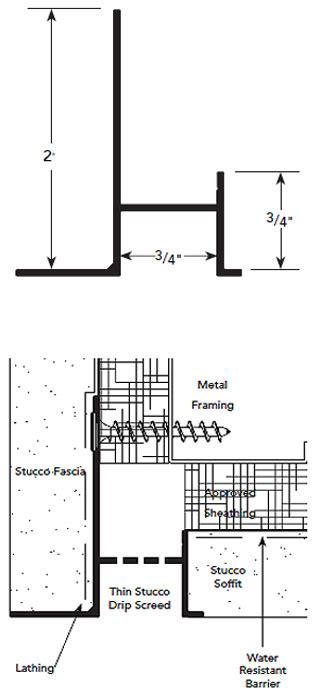 Fry Reglet DS-75-75 Stucco Drip Screed, dist. by Best Materials