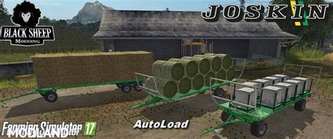 Fs17 bale trailer auto load.  With Option Adding Wide Range in the garage.  Latest mo...