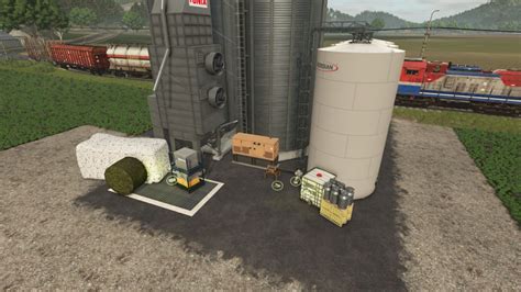 Fs25 transfer silo. 0.  .  Store your goods inside, then easily load them onto the train fo...