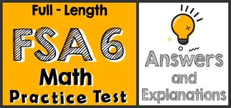 Fsa 6th Grade Math Practice Test Answers
