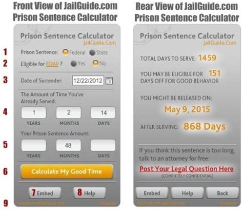 Fsa inmate calculator.  Enter the total sentence and the Sentence computation functions f...