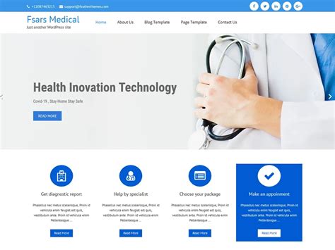 Fsars Medical Multipurpose Medical Wordpress Theme Designhooks