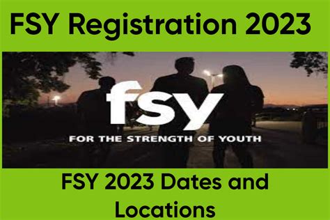 Fsy 2023 Registration
