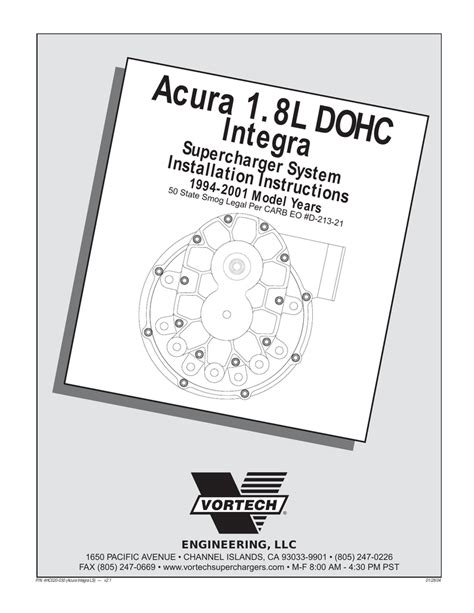 Fuel Component Installation Manuals Vortech Superchargers