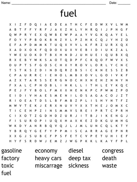 Fuel Word Search WordMint