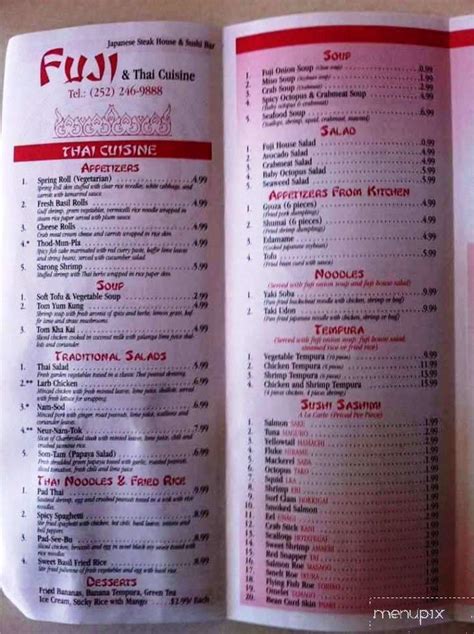 Fuji steakhouse wilson menu. Restaurant menu, map for Fuji Japanese Steakhouse located in 72903, Fort Smith AR, 3600 Massard Road. Find menus. Arkansas; Fort Smith; Fuji Japanese Steakhouse; Fuji Japanese Steakhouse (479) 478-1088. Own this business? Learn more about offering online ordering to your diners. 