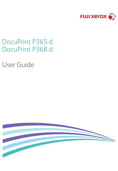 Fuji xerox DocuPrint P365 d Manuals ManualsLib