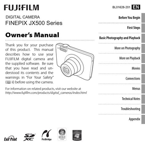 Fujifilm finepix jx500 digital camera manual. - Familien hals samlet af w. lassen ....