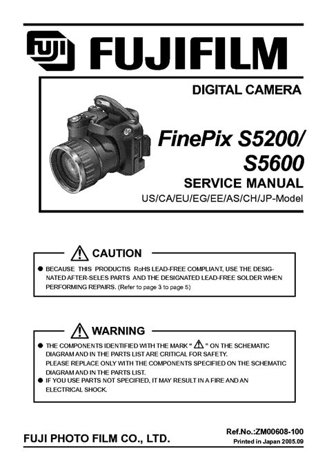 Fujifilm finepix s5200 s5600 digital camera service manual. - Manuale di servizio di kawasaki zx9r.