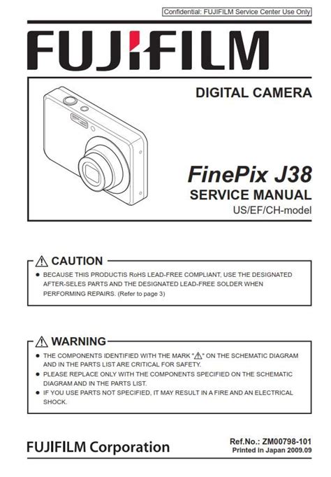 Fujifilm fuji finepix j38 service handbuch reparaturanleitung. - Gardner denver electra saver service manuals.