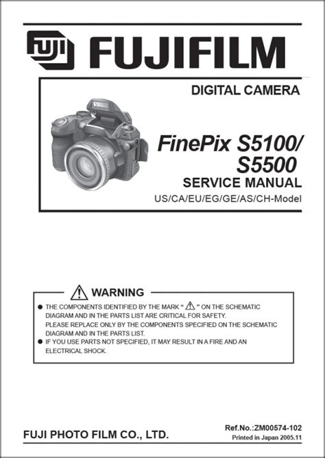 Fujifilm fuji finepix s5100 s5500 service reparaturanleitung. - Mejores refranes, los - tapa dura -.