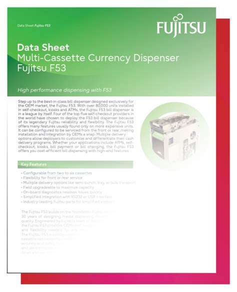 Fujitsu F53 - Fujitsu Frontech North America