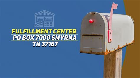 P.O. Box 7000, Smyrna, TN 37167. You must write the RMA number outside the package. You are responsible for all return shipping and handling charges for returned products and will not be reimbursed. ... PO Box 152871, Tampa, FL 33684. Additionally, please note the following: